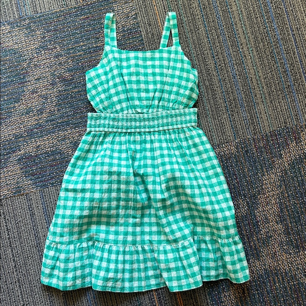 NWOTags Super Cute Checkered Print Dress with Side Cut Outs